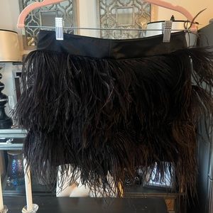 Black feather skirt